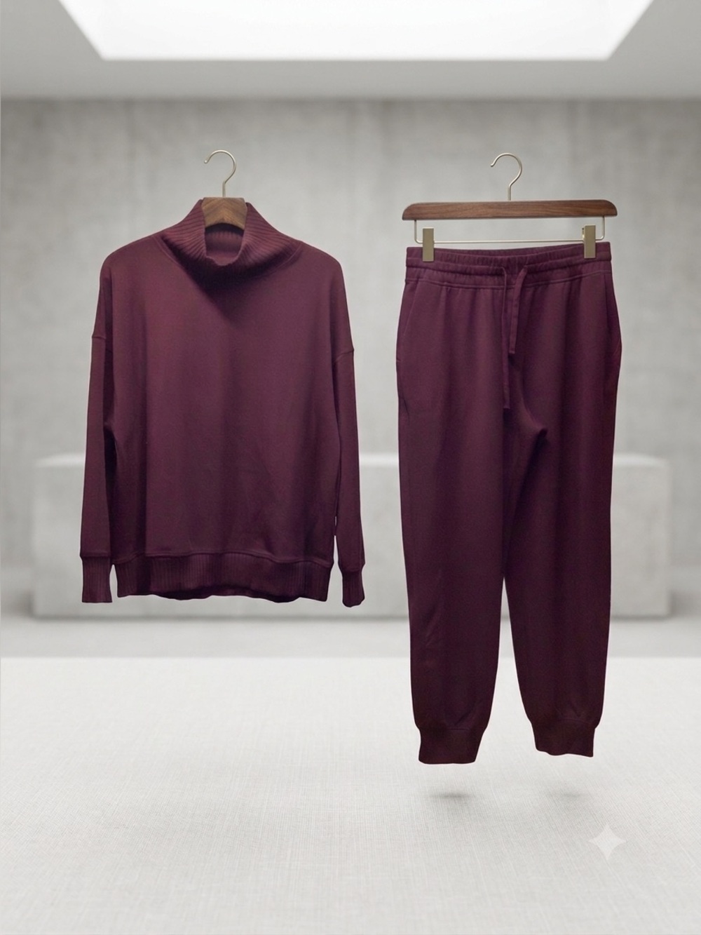 Rae Mode Boutique Burgundy Modal Lux jogger set Size Large